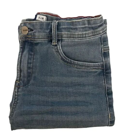 Okaidi Slim Adjustable Waist Bermuda Denim Boys Jeans SZ 12 #1555 - Picture 5 of 8